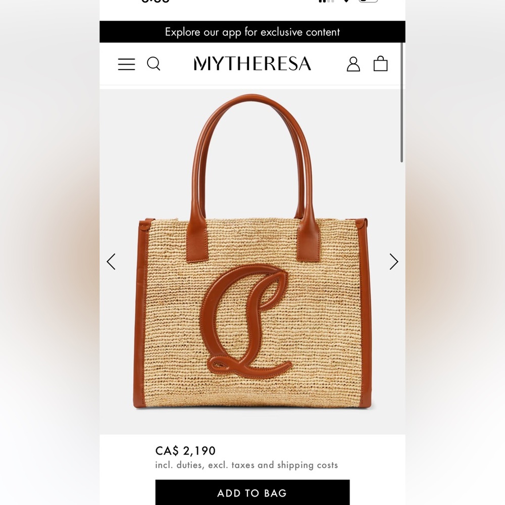 Sold‼️Christian Louboutin Raffia Tote - Picture 6 of 6
